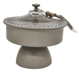AKDC Round Metal Footed Candy Bowl with Transparent Lid 18cm*18cm, Ivory - Al Kabayel Discount CentreAKDC Round Metal Footed Candy Bowl with Transparent Lid 18cm*18cm, IvoryBowlsAKDCAl Kabayel Discount Centre