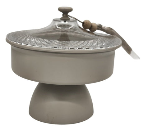 AKDC Round Metal Footed Candy Bowl with Transparent Lid 18cm*18cm, Ivory - Al Kabayel Discount CentreAKDC Round Metal Footed Candy Bowl with Transparent Lid 18cm*18cm, IvoryBowlsAKDCAl Kabayel Discount Centre
