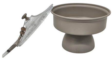 AKDC Round Metal Footed Candy Bowl with Transparent Lid 18cm*18cm, Ivory - Al Kabayel Discount CentreAKDC Round Metal Footed Candy Bowl with Transparent Lid 18cm*18cm, IvoryBowlsAKDCAl Kabayel Discount Centre