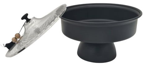 AKDC Round Metal Footed Candy Bowl with Transparent Lid 18cm*21cm, Black - Al Kabayel Discount CentreAKDC Round Metal Footed Candy Bowl with Transparent Lid 18cm*21cm, BlackBowlsAKDCAl Kabayel Discount Centre
