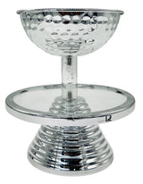AKDC Round Metal Footed Desert Tray/Bowl 16cm*17.5, Silver - Al Kabayel Discount CentreAKDC Round Metal Footed Desert Tray/Bowl 16cm*17.5, SilverBowlsAKDCAl Kabayel Discount Centre