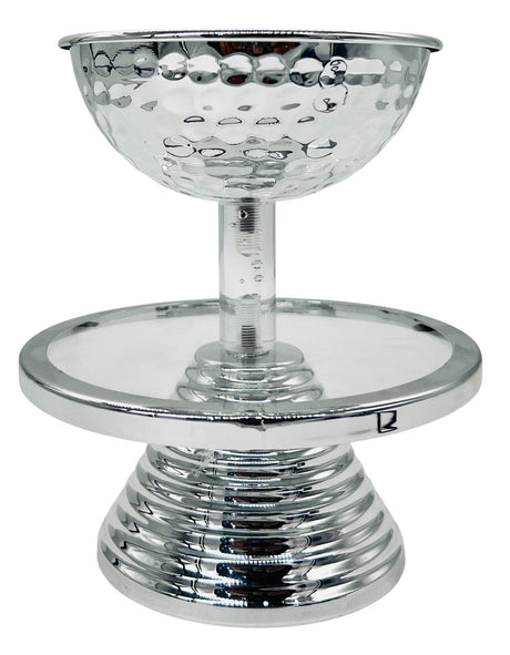 AKDC Round Metal Footed Desert Tray/Bowl 16cm*17.5, Silver - Al Kabayel Discount CentreAKDC Round Metal Footed Desert Tray/Bowl 16cm*17.5, SilverBowlsAKDCAl Kabayel Discount Centre