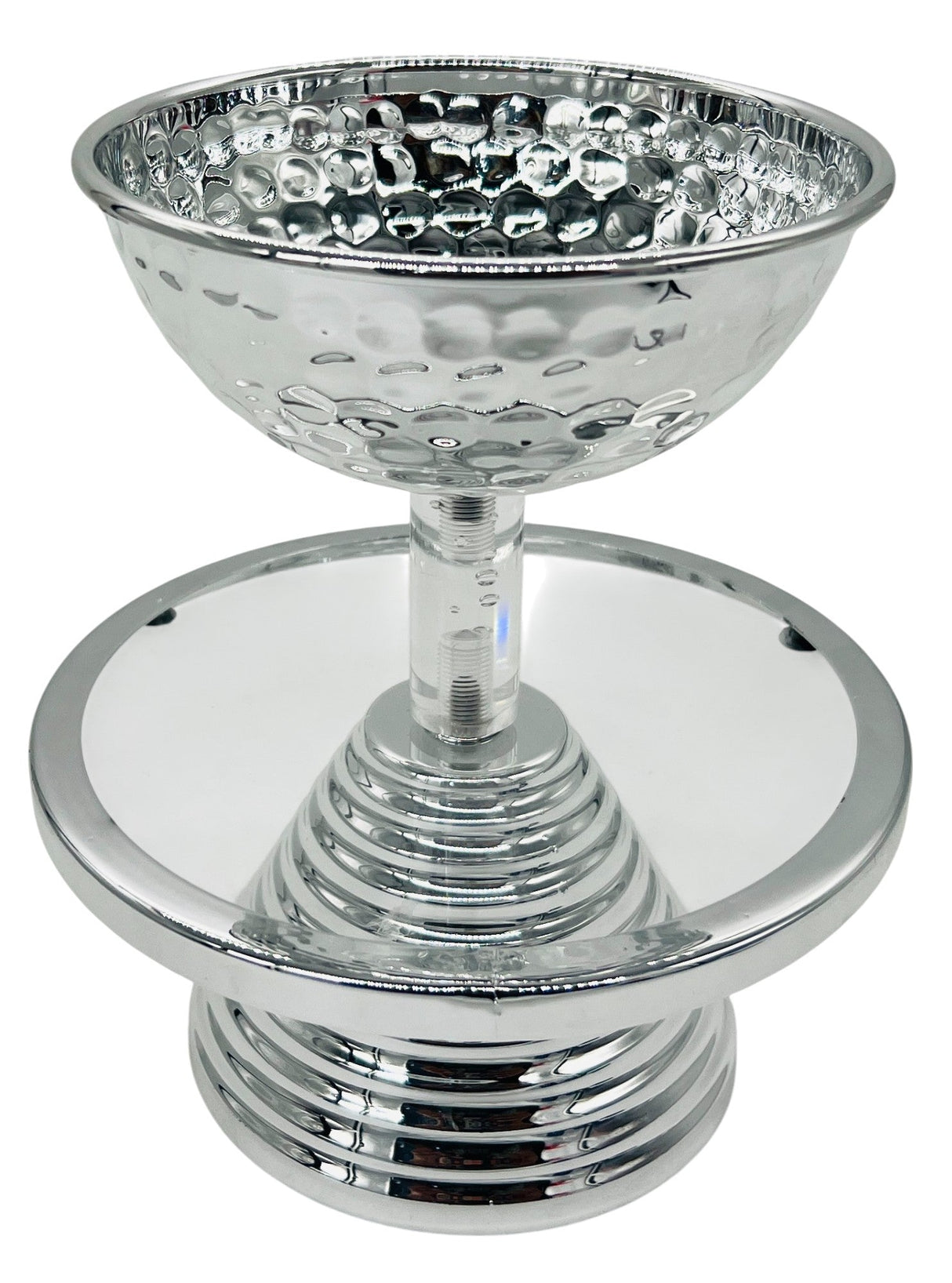 AKDC Round Metal Footed Desert Tray/Bowl 16cm*17.5, Silver - Al Kabayel Discount CentreAKDC Round Metal Footed Desert Tray/Bowl 16cm*17.5, SilverBowlsAKDCAl Kabayel Discount Centre