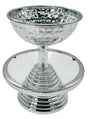 AKDC Round Metal Footed Desert Tray/Bowl 16cm*17.5, Silver - Al Kabayel Discount CentreAKDC Round Metal Footed Desert Tray/Bowl 16cm*17.5, SilverBowlsAKDCAl Kabayel Discount Centre