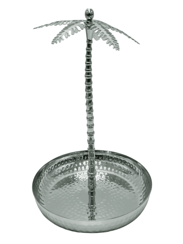 AKDC Round Metal Serving Tray – Elegant Silver Finish, Multipurpose Tray for Dining & Décor, 24 × 29 cm - Al Kabayel Discount CentreAKDC Round Metal Serving Tray – Elegant Silver Finish, Multipurpose Tray for Dining & Décor, 24 × 29 cmServing TraysAKDCAl Kabayel Discount Centre