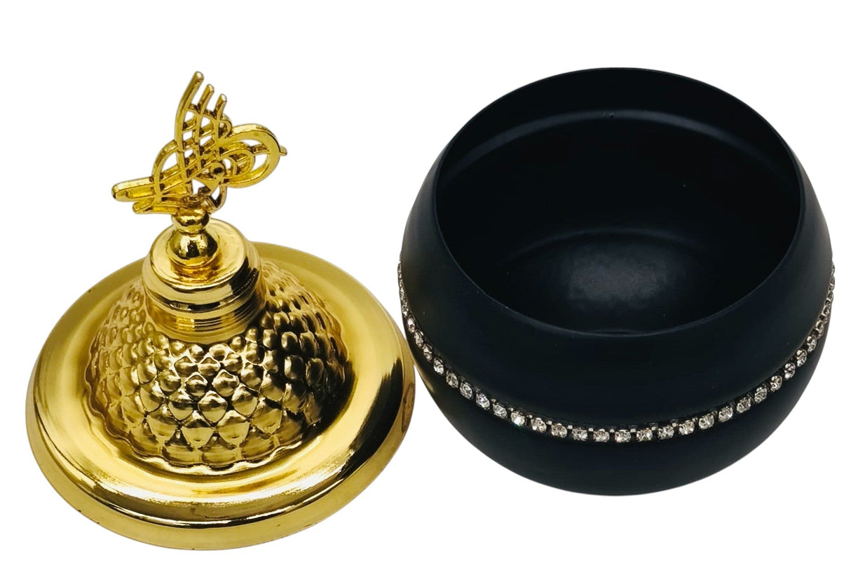 AKDC Round Metal Sugar Pot 15cm*7cm, Black/Gold - Al Kabayel Discount CentreAKDC Round Metal Sugar Pot 15cm*7cm, Black/GoldJars & Food SaversAKDCAl Kabayel Discount Centre