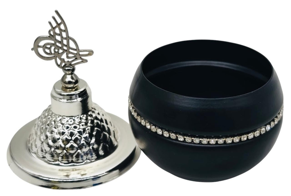AKDC Round Metal Sugar Pot 15cm*7cm, Black/Silver - Al Kabayel Discount CentreAKDC Round Metal Sugar Pot 15cm*7cm, Black/SilverJars & Food SaversAKDCAl Kabayel Discount Centre
