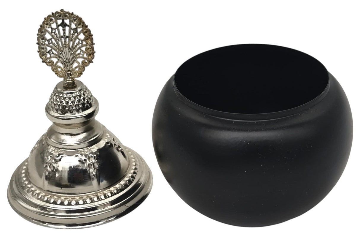 AKDC Round Metal Sugar Pot 20cm*9cm, Black/Silver - Al Kabayel Discount CentreAKDC Round Metal Sugar Pot 20cm*9cm, Black/SilverJars & Food SaversAKDCAl Kabayel Discount Centre
