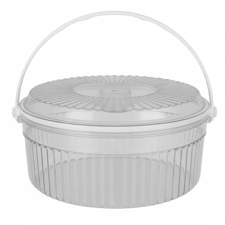 AKDC Round Plastic Storage Box with Lid 25cm, Clear & Transparent - Al Kabayel Discount CentreAKDC Round Plastic Storage Box with Lid 25cm, Clear & TransparentOrganizers & AccessoriesAKDCAl Kabayel Discount Centre