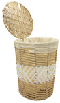 AKDC Round Rattan Laundary Basket 38cm*46cm, Brown/White - Al Kabayel Discount CentreAKDC Round Rattan Laundary Basket 38cm*46cm, Brown/WhiteOrganizers & AccessoriesAKDCAl Kabayel Discount Centre