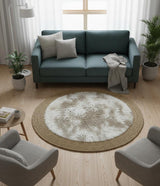 AKDC Round Rattan Rug 100cm – Natural Rattan with Light Brown & Beige Fur Layer, Soft & Stylish Home Décor Piece - Al Kabayel Discount CentreAKDC Round Rattan Rug 100cm – Natural Rattan with Light Brown & Beige Fur Layer, Soft & Stylish Home Décor PieceDoormatsAKDCAl Kabayel Discount Centre