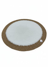 AKDC Round Rattan Rug 100cm – Premium Rattan with Soft White Fur Top, Elegant Floor Rug for Cozy Interiors - Al Kabayel Discount CentreAKDC Round Rattan Rug 100cm – Premium Rattan with Soft White Fur Top, Elegant Floor Rug for Cozy InteriorsDoormatsAKDCAl Kabayel Discount Centre