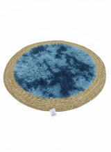 AKDC Round Rattan Rug 100cm – Rattan with Blue Fur Accent, Unique Handmade Rug for Modern & Artistic Spaces - Al Kabayel Discount CentreAKDC Round Rattan Rug 100cm – Rattan with Blue Fur Accent, Unique Handmade Rug for Modern & Artistic SpacesDoormatsAKDCAl Kabayel Discount Centre