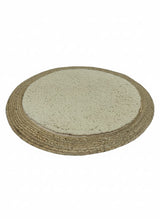 AKDC Round Rattan Rug 100cm – Rattan with Cream Rough Fur Finish, Rustic Handwoven Accent for Bedrooms & Lounges - Al Kabayel Discount CentreAKDC Round Rattan Rug 100cm – Rattan with Cream Rough Fur Finish, Rustic Handwoven Accent for Bedrooms & LoungesDoormatsAKDCAl Kabayel Discount Centre