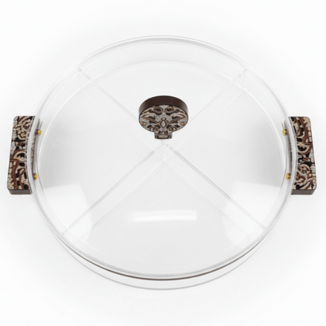 AKDC Round Transparent Acrylic 4 - Compartment Candy & Dry Fruit Box – 30.5 × 30 cm Elegant Table Organizer - Al Kabayel Discount CentreAKDC Round Transparent Acrylic 4 - Compartment Candy & Dry Fruit Box – 30.5 × 30 cm Elegant Table OrganizerJars & Food SaversAKDCAl Kabayel Discount Centre