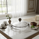 AKDC Round Transparent Acrylic 4 - Compartment Candy & Dry Fruit Box – 30.5 × 30 cm Elegant Table Organizer - Al Kabayel Discount CentreAKDC Round Transparent Acrylic 4 - Compartment Candy & Dry Fruit Box – 30.5 × 30 cm Elegant Table OrganizerJars & Food SaversAKDCAl Kabayel Discount Centre