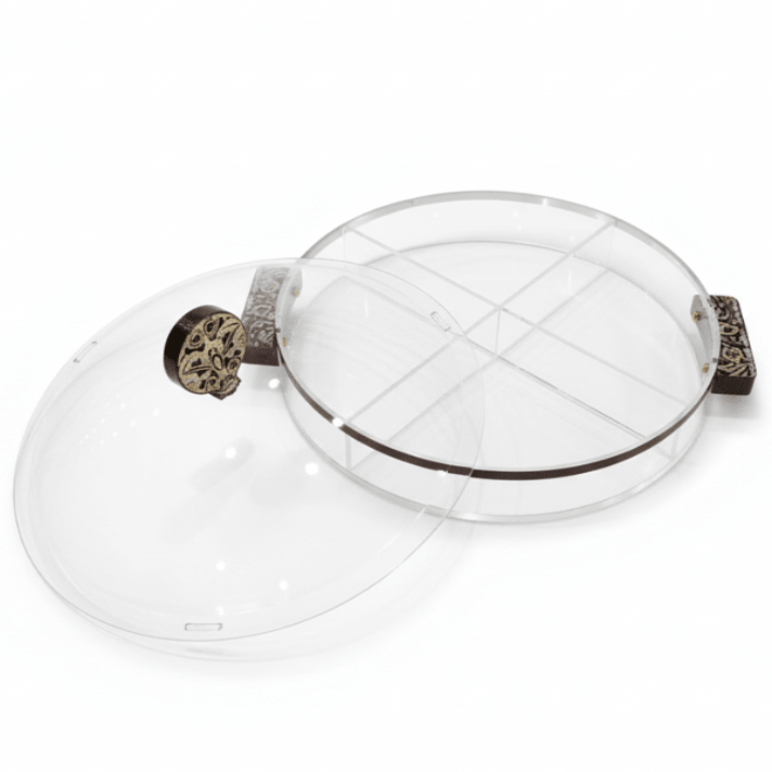 AKDC Round Transparent Acrylic 4 - Compartment Candy & Dry Fruit Box – 30.5 × 30 cm Elegant Table Organizer - Al Kabayel Discount CentreAKDC Round Transparent Acrylic 4 - Compartment Candy & Dry Fruit Box – 30.5 × 30 cm Elegant Table OrganizerJars & Food SaversAKDCAl Kabayel Discount Centre