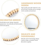 AKDC Round Wooden Mirror with Beads Edge Frame 28cm*28cm - Al Kabayel Discount CentreAKDC Round Wooden Mirror with Beads Edge Frame 28cm*28cmFrames & Wall artAKDCAl Kabayel Discount Centre