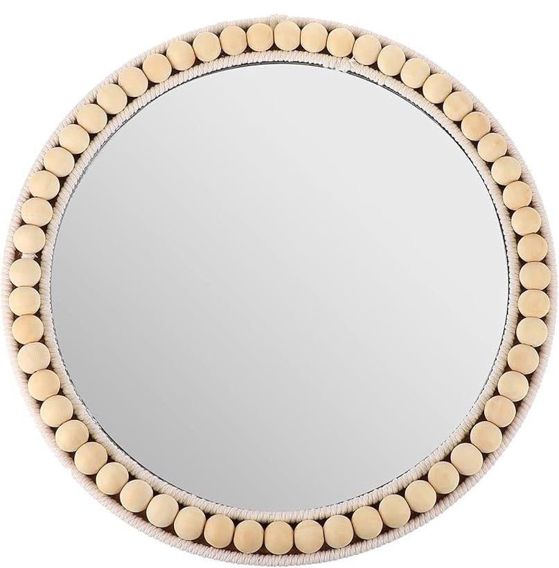 AKDC Round Wooden Mirror with Beads Edge Frame 28cm*28cm - Al Kabayel Discount CentreAKDC Round Wooden Mirror with Beads Edge Frame 28cm*28cmFrames & Wall artAKDCAl Kabayel Discount Centre