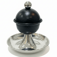 AKDC Royal Black and Silver Metal Candy Bowl with Lid and Elevated Footed Base for Luxury Serving – 20×18 cm - Al Kabayel Discount CentreAKDC Royal Black and Silver Metal Candy Bowl with Lid and Elevated Footed Base for Luxury Serving – 20×18 cmBowlsAKDCAl Kabayel Discount Centre