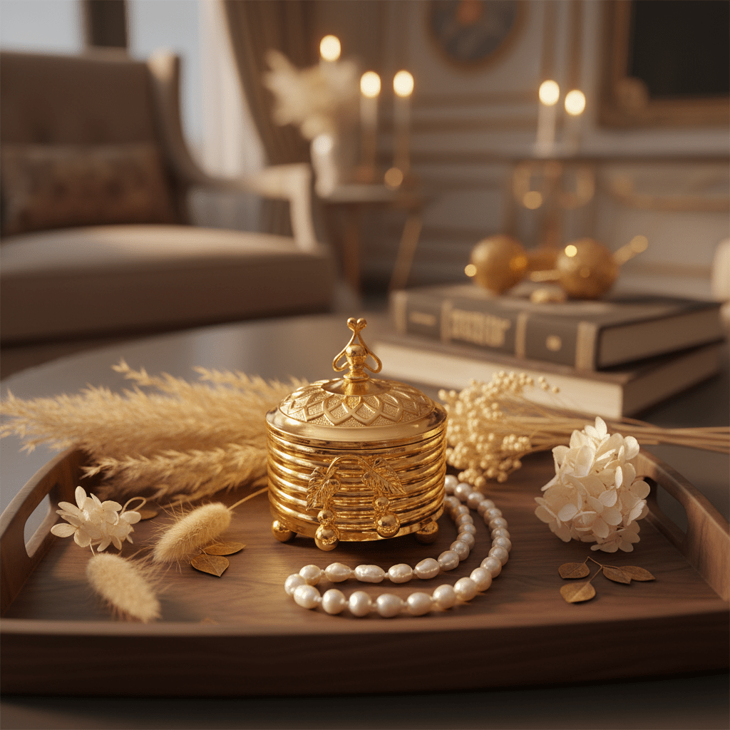AKDC Royal Gold Embossed Metal Sugar Pot | Ornate Lidded Trinket Box | 9×5.5cm - Al Kabayel Discount CentreAKDC Royal Gold Embossed Metal Sugar Pot | Ornate Lidded Trinket Box | 9×5.5cmJars & Food SaversAKDCAl Kabayel Discount Centre