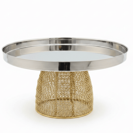 AKDC Royal Gold - Footed Stainless Steel Serving Tray – Premium Elevated Dessert Stand for Events & Catering – 26 × 14 cm - Al Kabayel Discount CentreAKDC Royal Gold - Footed Stainless Steel Serving Tray – Premium Elevated Dessert Stand for Events & Catering – 26 × 14 cmServing TraysAKDCAl Kabayel Discount Centre
