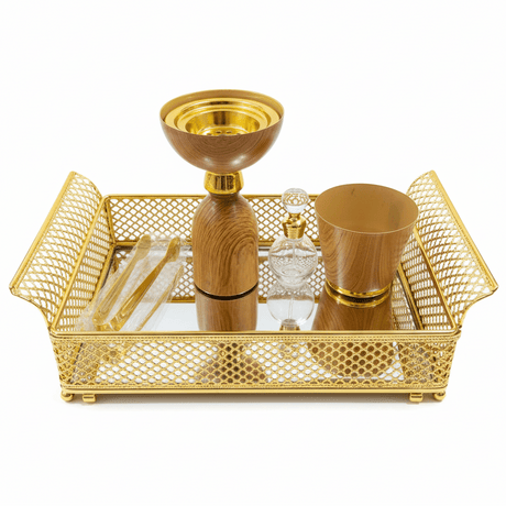 AKDC Royal Majlis Incense Burner Set | Rectangular Gold Metal & Mirror Glass | 30×17cm - Al Kabayel Discount CentreAKDC Royal Majlis Incense Burner Set | Rectangular Gold Metal & Mirror Glass | 30×17cmIncense BurnerAKDCAl Kabayel Discount Centre
