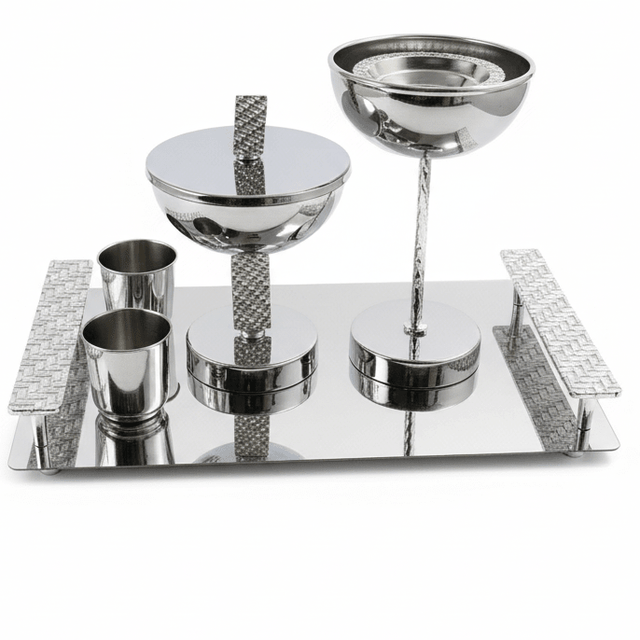 AKDC Royal Rectangular Silver Metal Incense Burner Set | 30×17cm Majlis Collection - Al Kabayel Discount CentreAKDC Royal Rectangular Silver Metal Incense Burner Set | 30×17cm Majlis CollectionIncense BurnerAKDCAl Kabayel Discount Centre