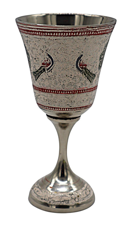 AKDC Royal Wine Brass Glass – Silver - Finish Decorative Vintage Drinkware Goblet, 16×8 cm - Al Kabayel Discount CentreAKDC Royal Wine Brass Glass – Silver - Finish Decorative Vintage Drinkware Goblet, 16×8 cmDrinkware SetsAKDCAl Kabayel Discount Centre