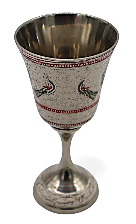 AKDC Royal Wine Brass Glass – Silver - Finish Decorative Vintage Drinkware Goblet, 16×8 cm - Al Kabayel Discount CentreAKDC Royal Wine Brass Glass – Silver - Finish Decorative Vintage Drinkware Goblet, 16×8 cmDrinkware SetsAKDCAl Kabayel Discount Centre