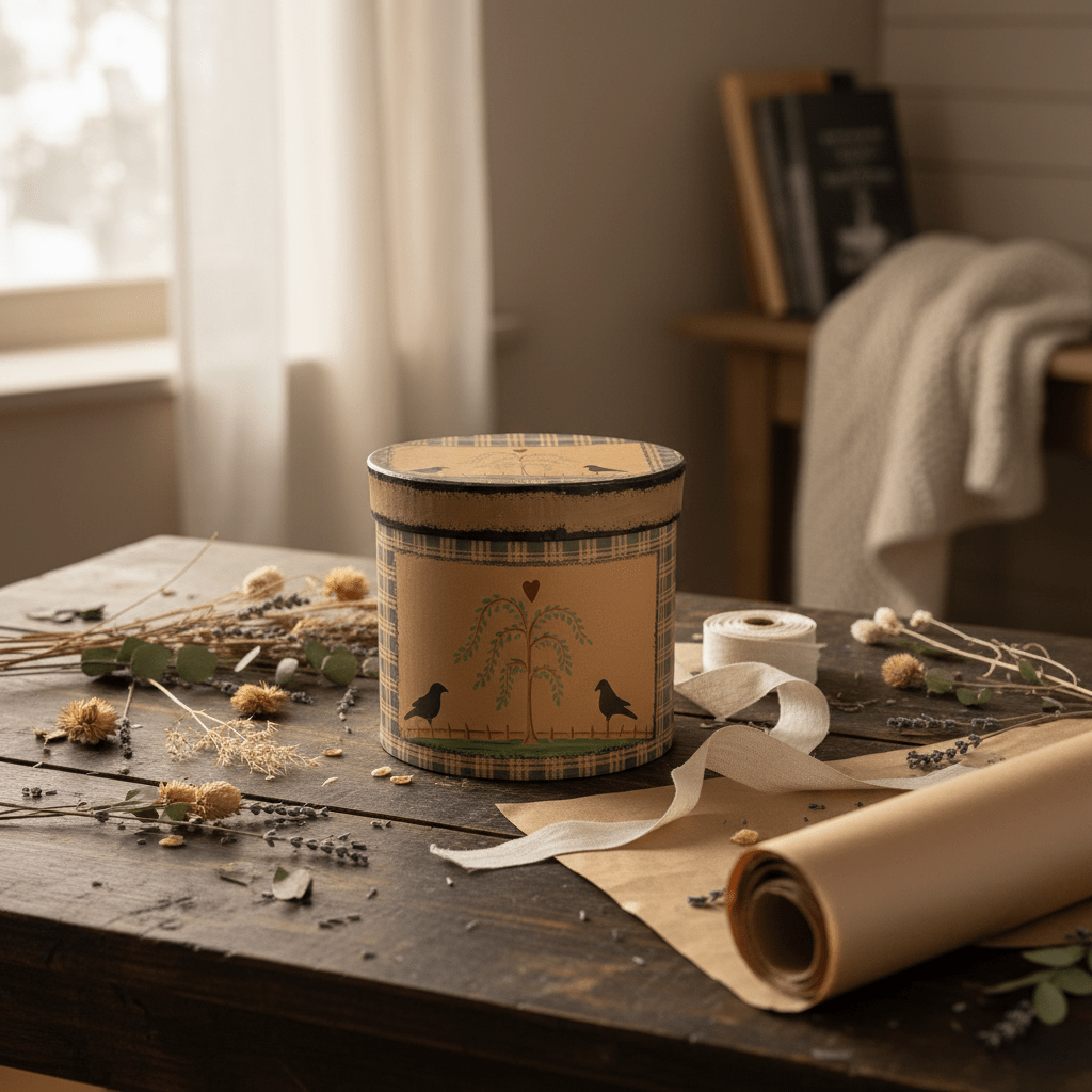 AKDC Rustic Kraft Round Cardboard Gift Box with Folk Art Willow Tree Design Lid for Handmade Gifts, Crafts & Storage – 14.5×14.5 cm - Al Kabayel Discount CentreAKDC Rustic Kraft Round Cardboard Gift Box with Folk Art Willow Tree Design Lid for Handmade Gifts, Crafts & Storage – 14.5×14.5 cmPacking & Wrapping SuppliesAKDCAl Kabayel Discount Centre