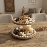 AKDC Rustic Wooden Two - Tier Cake Stand with Natural Finish for Dessert and Pastry Display – 25×24×18 cm - Al Kabayel Discount CentreAKDC Rustic Wooden Two - Tier Cake Stand with Natural Finish for Dessert and Pastry Display – 25×24×18 cmServing TraysAKDCAl Kabayel Discount Centre