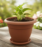 AKDC Sand Color Extra - Large Plastic Plant Pot – Deep Round Garden Planter – 30×36 cm - Al Kabayel Discount CentreAKDC Sand Color Extra - Large Plastic Plant Pot – Deep Round Garden Planter – 30×36 cmFlower/Plant PotsAKDCAl Kabayel Discount Centre