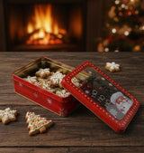 AKDC Santa Claus Design Metal Gift Box 19×13×6 cm – Red Christmas Storage Tin for Cookies, Candies & Gifts - Al Kabayel Discount CentreAKDC Santa Claus Design Metal Gift Box 19×13×6 cm – Red Christmas Storage Tin for Cookies, Candies & GiftsHome Décor AccentsAKDCAl Kabayel Discount Centre