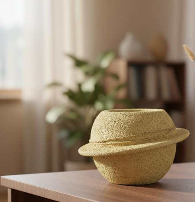 AKDC Sculpted Clay Plant Pot – Beige Color – 11×17 cm – Creative Unique Shape - Al Kabayel Discount CentreAKDC Sculpted Clay Plant Pot – Beige Color – 11×17 cm – Creative Unique ShapeFlower/Plant PotsAKDCAl Kabayel Discount Centre