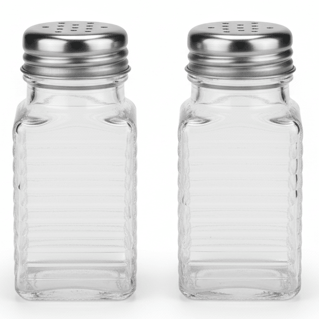 AKDC Set of 2 Clear Glass Salt & Pepper Shakers with Metal Lid for Dining Table & Kitchen Organization – 75ml Each - Al Kabayel Discount CentreAKDC Set of 2 Clear Glass Salt & Pepper Shakers with Metal Lid for Dining Table & Kitchen Organization – 75ml EachKitchen Utensils & GadgetsAKDCAl Kabayel Discount Centre