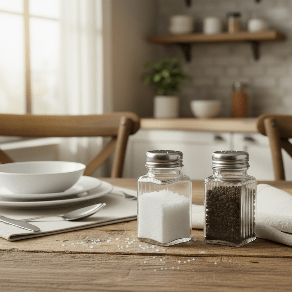 AKDC Set of 2 Clear Glass Salt & Pepper Shakers with Metal Lid for Dining Table & Kitchen Organization – 75ml Each - Al Kabayel Discount CentreAKDC Set of 2 Clear Glass Salt & Pepper Shakers with Metal Lid for Dining Table & Kitchen Organization – 75ml EachKitchen Utensils & GadgetsAKDCAl Kabayel Discount Centre
