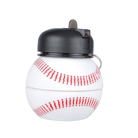 AKDC Silicone Expandable Water Bottle 500ml, Baseball Shaped, White - Al Kabayel Discount CentreAKDC Silicone Expandable Water Bottle 500ml, Baseball Shaped, WhiteWater BottlesAKDCAl Kabayel Discount Centre