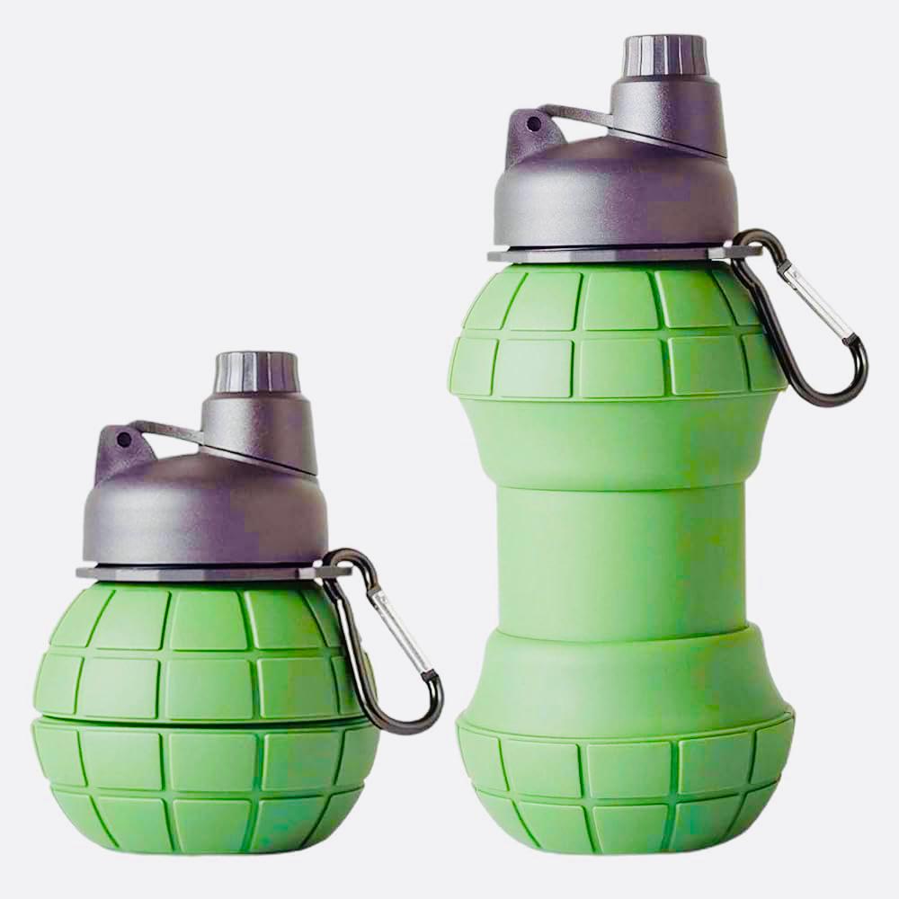 AKDC Silicone Expandable Water Bottle 500ml, Granade Shaped, Green - Al Kabayel Discount CentreAKDC Silicone Expandable Water Bottle 500ml, Granade Shaped, GreenWater BottlesAKDCAl Kabayel Discount Centre
