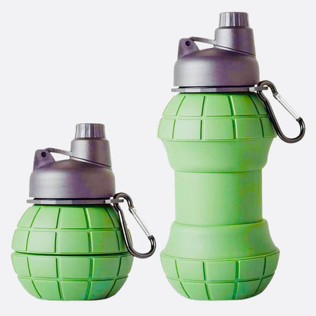 AKDC Silicone Expandable Water Bottle 500ml, Granade Shaped, Green - Al Kabayel Discount CentreAKDC Silicone Expandable Water Bottle 500ml, Granade Shaped, GreenWater BottlesAKDCAl Kabayel Discount Centre