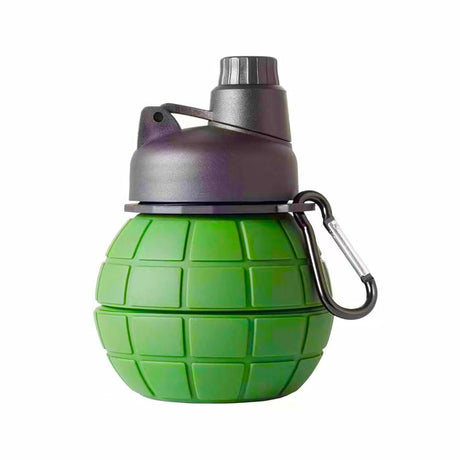 AKDC Silicone Expandable Water Bottle 500ml, Granade Shaped, Green - Al Kabayel Discount CentreAKDC Silicone Expandable Water Bottle 500ml, Granade Shaped, GreenWater BottlesAKDCAl Kabayel Discount Centre