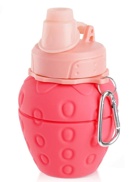 AKDC Silicone Expandable Water Bottle 500ml, Strawberry Shaped, Green - Al Kabayel Discount CentreAKDC Silicone Expandable Water Bottle 500ml, Strawberry Shaped, GreenWater BottlesAKDCAl Kabayel Discount Centre