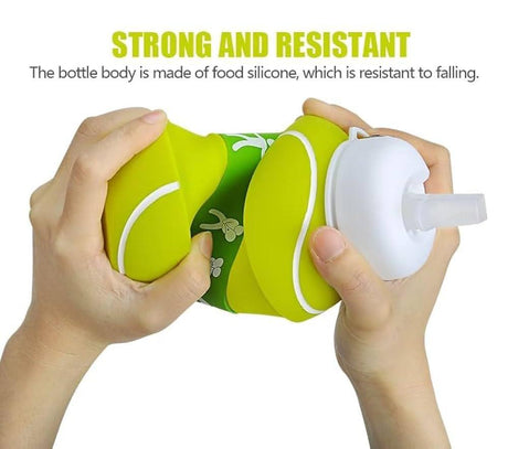 AKDC Silicone Expandable Water Bottle 500ml, Tennis Ball Shaped, Green - Al Kabayel Discount CentreAKDC Silicone Expandable Water Bottle 500ml, Tennis Ball Shaped, GreenWater BottlesAKDCAl Kabayel Discount Centre
