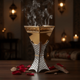 AKDC Silver and Gold Metal Incense Burner Luxury Decorative Burner 20cm - Al Kabayel Discount CentreAKDC Silver and Gold Metal Incense Burner Luxury Decorative Burner 20cmIncense BurnerAKDCAl Kabayel Discount Centre