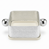 AKDC Silver & Cream Square Candy Pot – Elegant Decorative Storage Container for Table Serving – 12x12 cm - Al Kabayel Discount CentreAKDC Silver & Cream Square Candy Pot – Elegant Decorative Storage Container for Table Serving – 12x12 cmServing TraysAKDCAl Kabayel Discount Centre