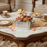AKDC Silver & Cream Square Candy Pot – Luxury Metal Serving Bowl for Sweets Dates & Chocolates – 14x14 cm - Al Kabayel Discount CentreAKDC Silver & Cream Square Candy Pot – Luxury Metal Serving Bowl for Sweets Dates & Chocolates – 14x14 cmBowlsAKDCAl Kabayel Discount Centre