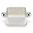 AKDC Silver & Cream Square Candy Pot – Luxury Metal Serving Bowl for Sweets Dates & Chocolates – 14x14 cm - Al Kabayel Discount CentreAKDC Silver & Cream Square Candy Pot – Luxury Metal Serving Bowl for Sweets Dates & Chocolates – 14x14 cmBowlsAKDCAl Kabayel Discount Centre