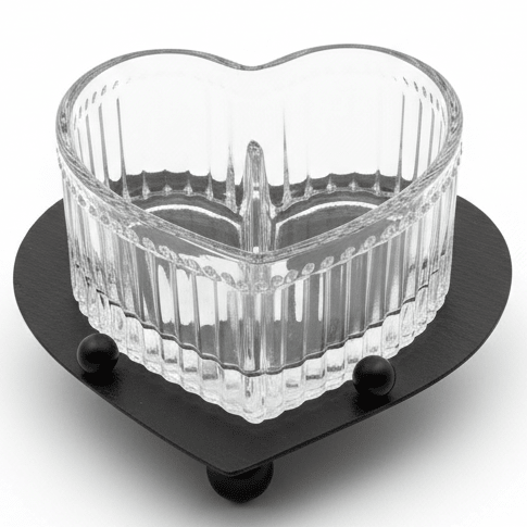 AKDC silver heart shape metal and glass candy bowl 9.5*7.5cm - Al Kabayel Discount CentreAKDC silver heart shape metal and glass candy bowl 9.5*7.5cmJars & Food SaversAKDCAl Kabayel Discount Centre