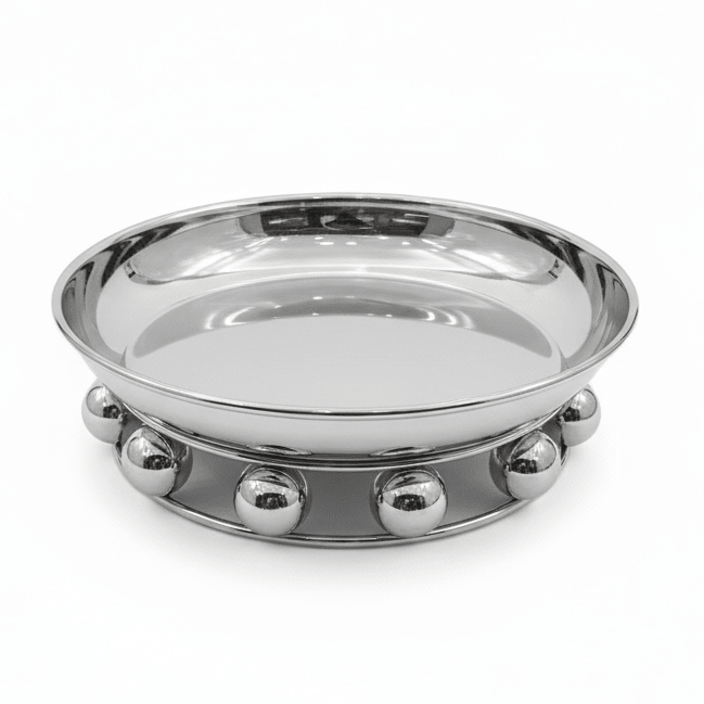 AKDC silver metal candy tray classic serving tray durable table display 20cm - Al Kabayel Discount CentreAKDC silver metal candy tray classic serving tray durable table display 20cmServing TraysAKDCAl Kabayel Discount Centre