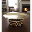 AKDC Small Metal & Wooden Serving Bowl 26x8.5 cm – Elegant Brown & Cream Decorative Table Bowl for Snacks, Dry Fruits & Décor - Al Kabayel Discount CentreAKDC Small Metal & Wooden Serving Bowl 26x8.5 cm – Elegant Brown & Cream Decorative Table Bowl for Snacks, Dry Fruits & DécorServeware SetsAKDCAl Kabayel Discount Centre